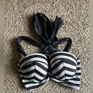 torrid striped swim bikini top